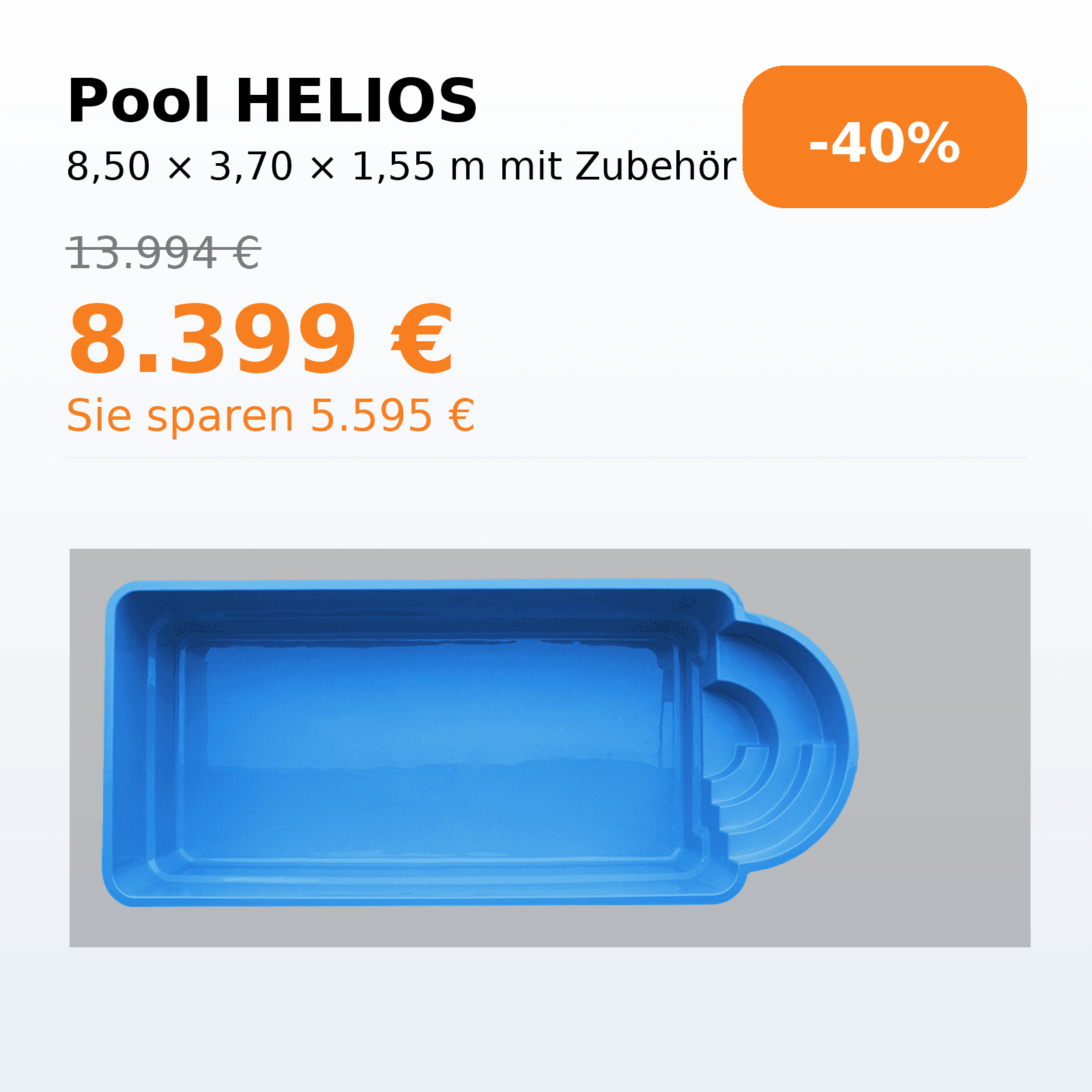 Helios 8,50 × 3,70 × 1,55 m