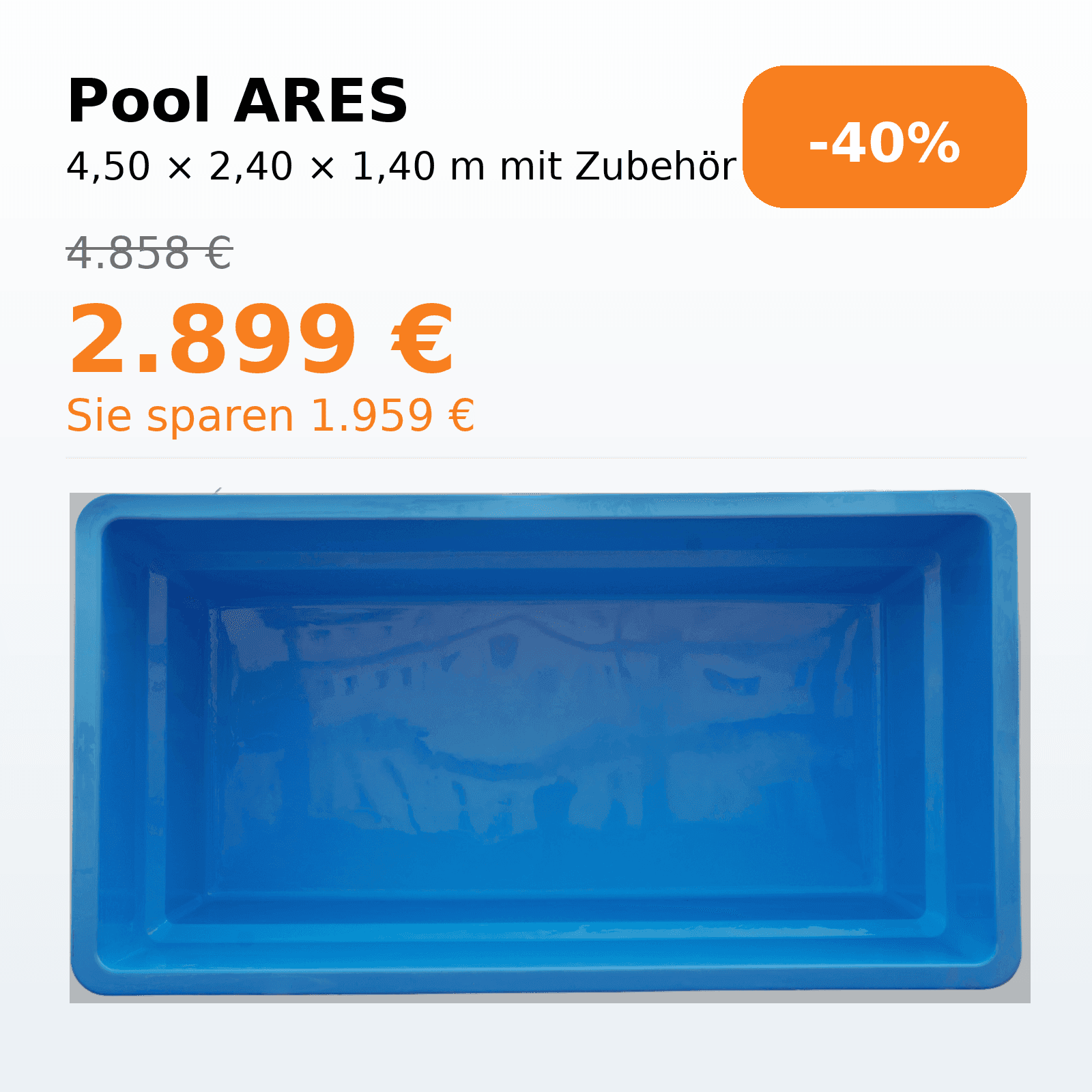 Ares 4,50 × 2,40 × 1,40 m