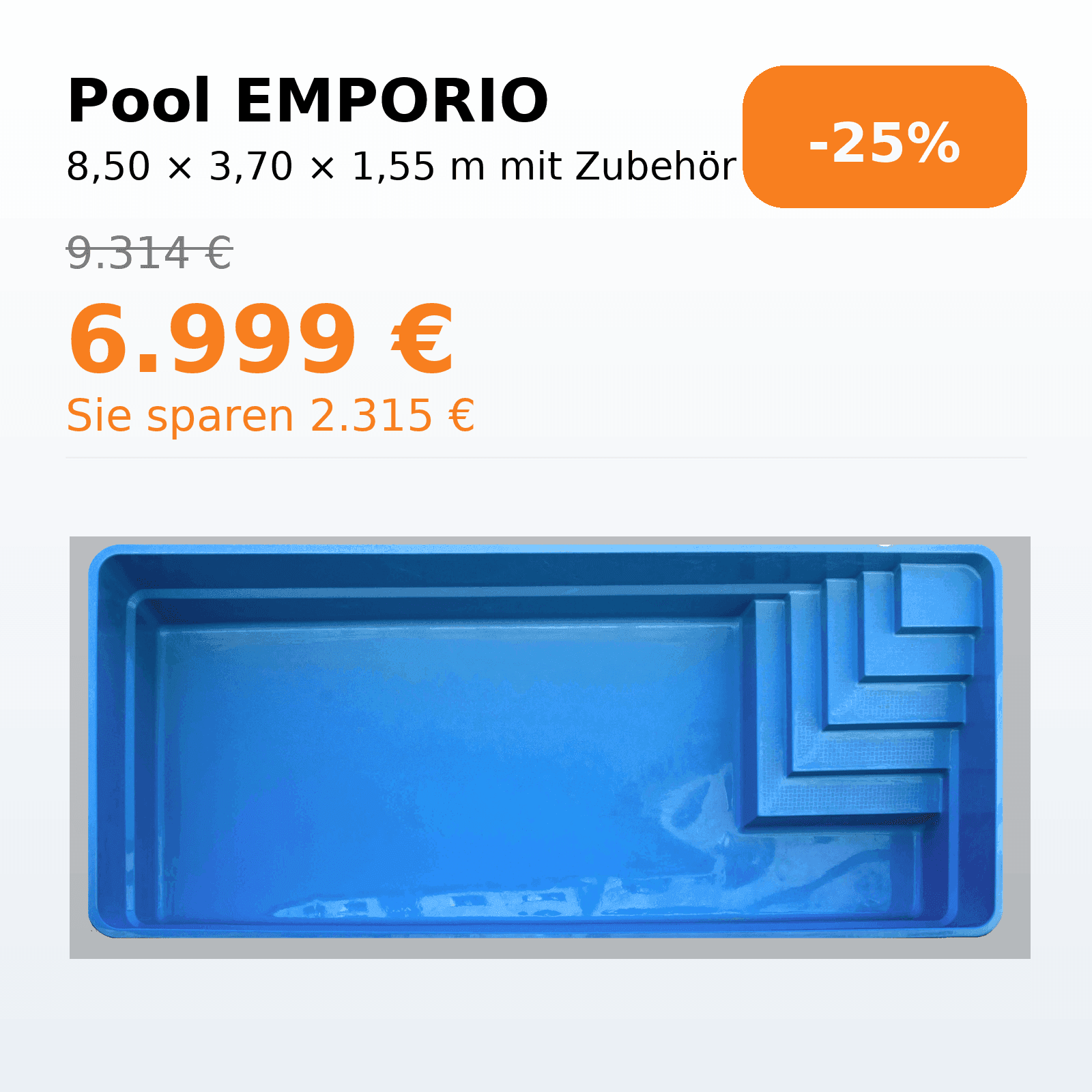 Emporio 8,50 × 3,70 × 1,55 m