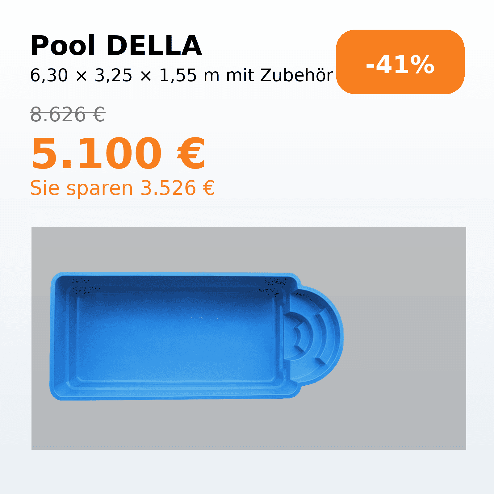 Della 6,30 × 3,25 × 1,55 m